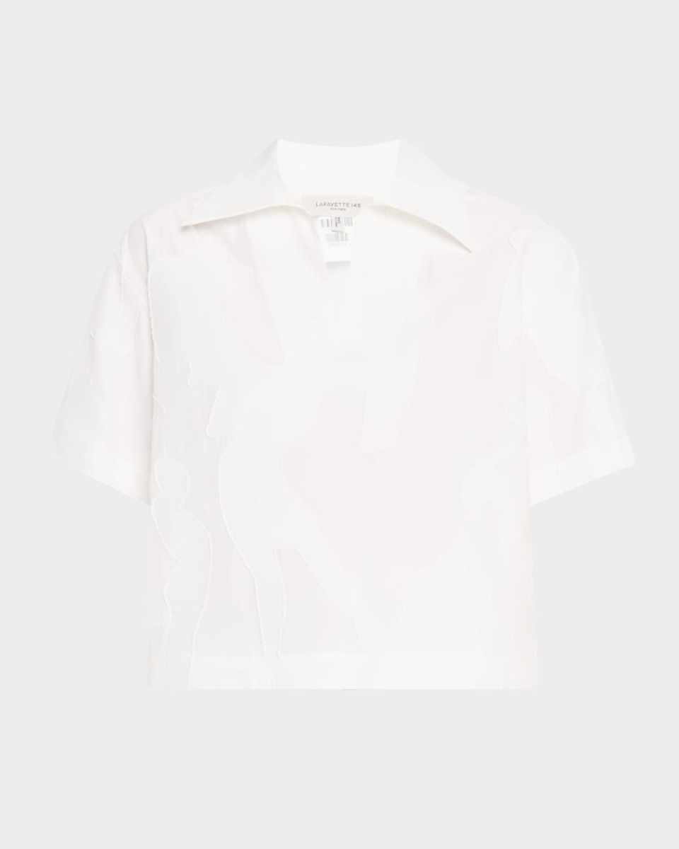 Cropped Burnout Boxy Blouse